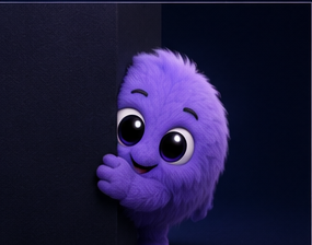 Nab peeking from behind a wall